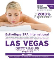 show program - Esthetique SPA International