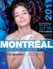 PROGRAMME DU SALON - Esthetique SPA International