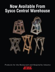Now Available From Sysco Central Warehouse