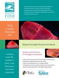 Wild Caught Hawaiian Fish - Sysco