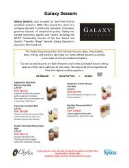 Galaxy Desserts - Sysco