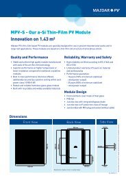 MPV-S - Our a-Si Thin-Film PV Module Innovation on ... - tehnosat.ro