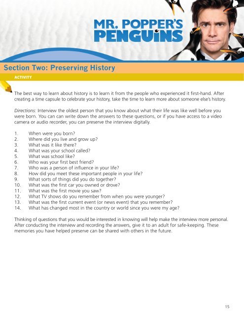 Download Mr. Popper's Penguins F.I.L.M. Curriculum
