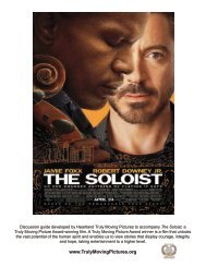 The Soloist Cover Page - Heartland Truly Moving Pictures