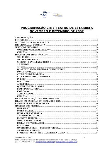 descarregar em .pdf - Cine-Teatro de Estarreja