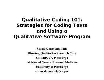 Qualitative Coding 101: Strategies for Coding Texts and Using a ...