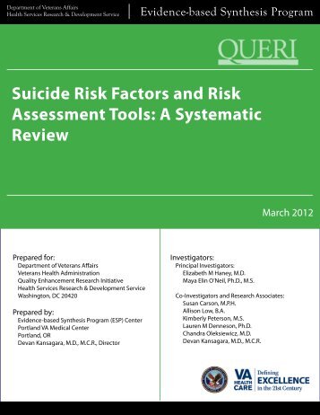 Suicide Risk Factors and Risk Assessment Tools: A Sytematic Review