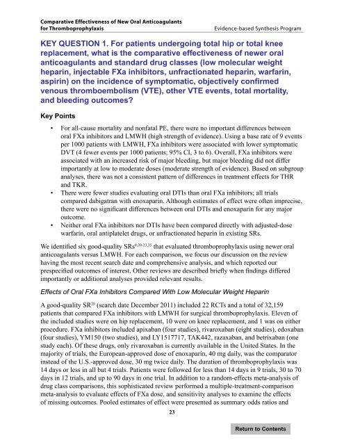 Comparative Effectiveness of New Oral Anticoagulants for ...