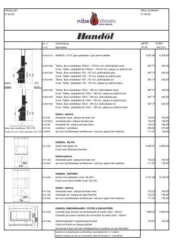 PRIJSLIJST PRIX-COURANT 01.04.08 01.04.08 omschrijving z ...