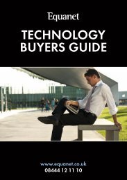 Technology Buyers Guide Part 2 - Equanet