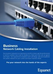 Business Network Cabling Installation - Equanet