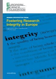 Fostering Research Integrity in Europe - European Science ...