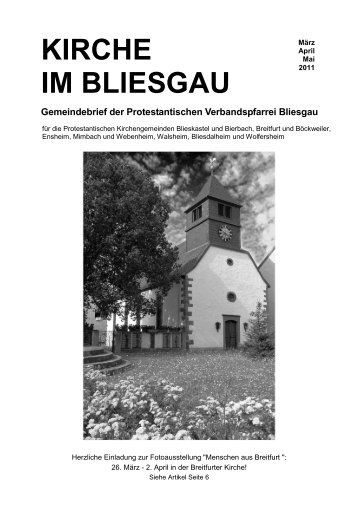 KIRCHE IM BLIESGAU Gemeindebrief der Protestantischen ...