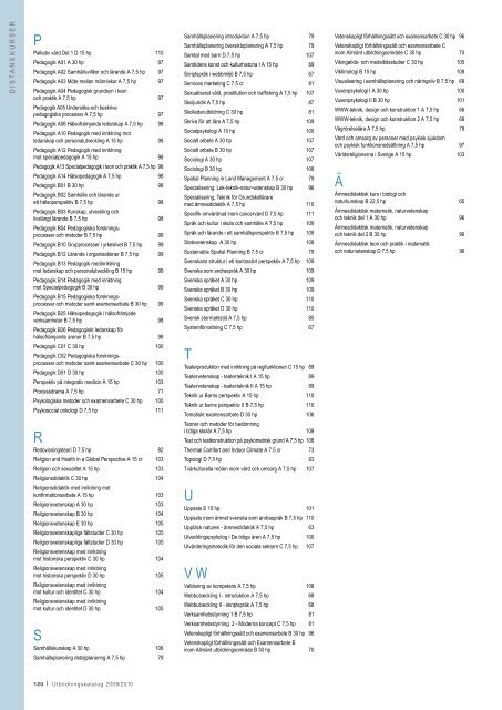 Utbildningskatalog 2009/2010 program och kurser - HÃ¶gskolan i GÃ¤vle