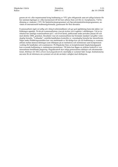 Erratalista.doc - HÃ¶gskolan i GÃ¤vle