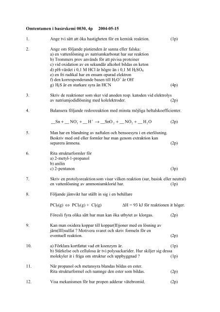 Tentamen 2 i basÃ¥rskemi 0030, 4 p, 04.05.15.do