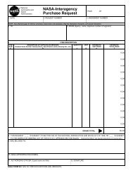 NASA-Interagency Purchase Request