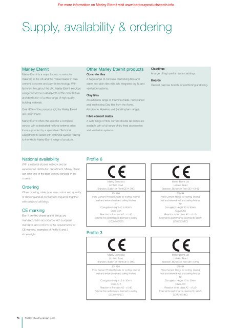 Profiled Sheeting Design Guide: Part 3 - Barbour Product Search