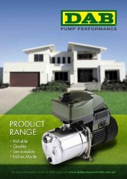 For more information on the full DAB range visit www ... - Dab Pumps
