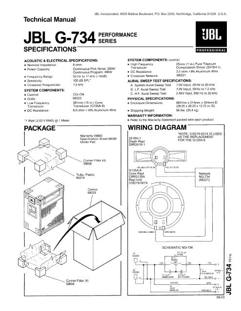 JBL G-734 - DBX