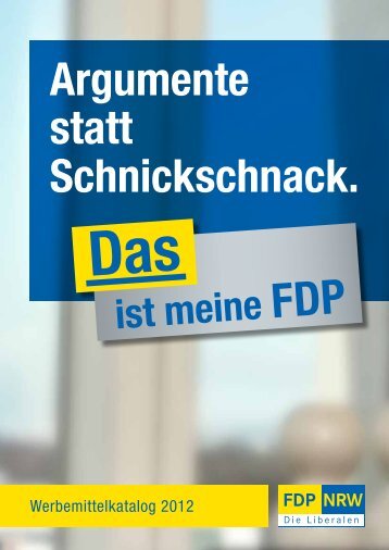 Werbemittelkatalog 2012 - FDP NRW