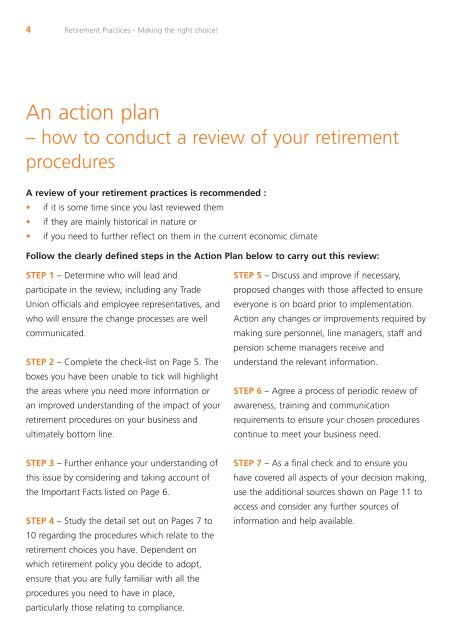 Retirement Practices – Making the right choice!