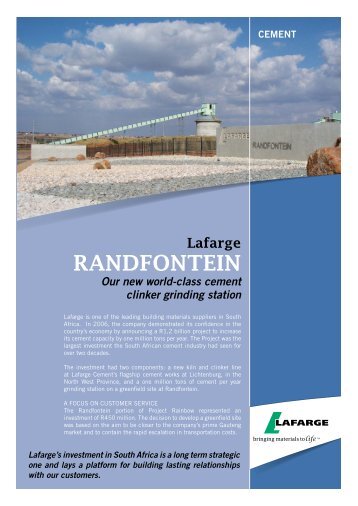 Randfontein Brochure - Lafarge in South Africa