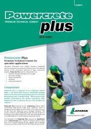 Powercrete Plus Datasheet - Lafarge in South Africa