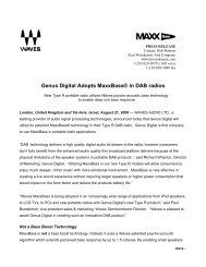 Genus Digital DAB Radio Adopts MaxxBass