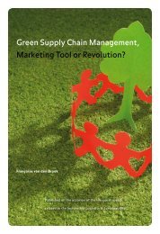 Green Supply Chain Management, Marketing Tool or ... - Nhtv