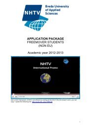 Academic year 2012-2013 - Nhtv