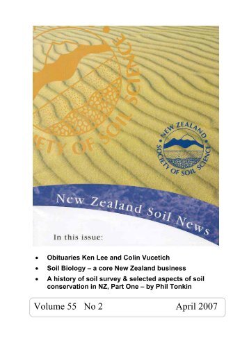 Volume 55 No 2 April 2007 - New Zealand Society of Soil Science