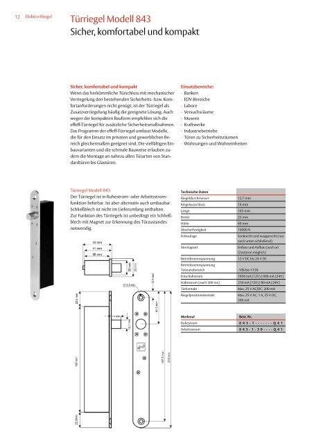 Elektro-Riegel Katalog - Ikon