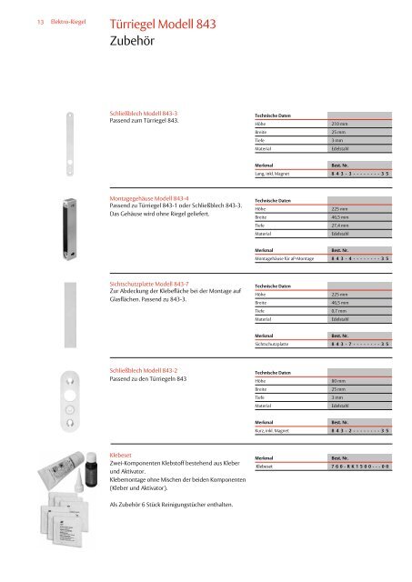 Elektro-Riegel Katalog - Ikon