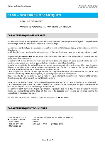 La serrure SENIOR - ASSA ABLOY