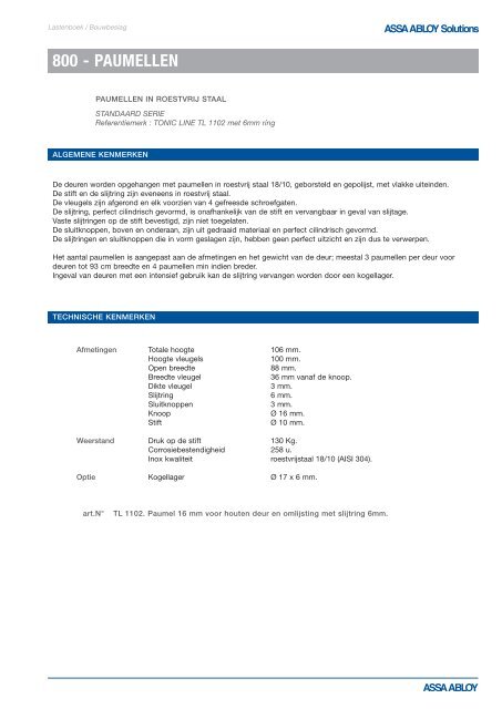 100 - SLOTEN - ASSA ABLOY