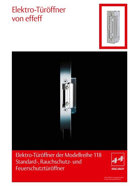 Elektro-TÃ¼rÃ¶ffner von effeff - Felgner Sicherheitstechnik GmbH & Co ...