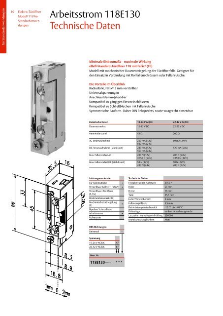 Elektro-TÃ¼rÃ¶ffner von effeff - Felgner Sicherheitstechnik GmbH & Co ...