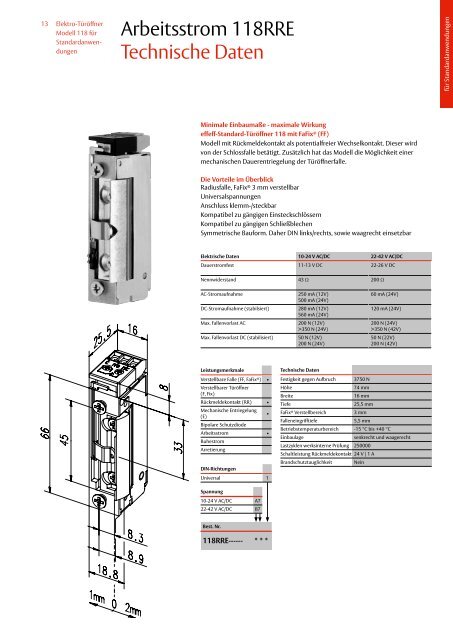 Elektro-TÃ¼rÃ¶ffner von effeff - Felgner Sicherheitstechnik GmbH & Co ...