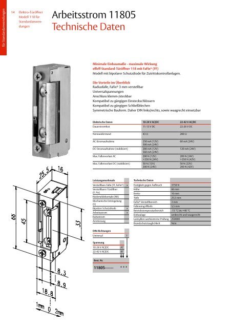 Elektro-TÃ¼rÃ¶ffner von effeff - Felgner Sicherheitstechnik GmbH & Co ...