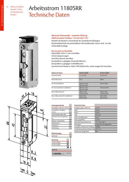 Elektro-TÃ¼rÃ¶ffner von effeff - Felgner Sicherheitstechnik GmbH & Co ...