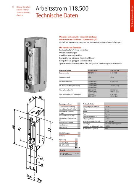 Elektro-TÃ¼rÃ¶ffner von effeff - Felgner Sicherheitstechnik GmbH & Co ...