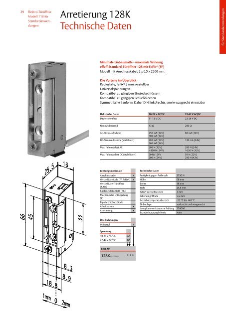 Elektro-TÃ¼rÃ¶ffner von effeff - Felgner Sicherheitstechnik GmbH & Co ...