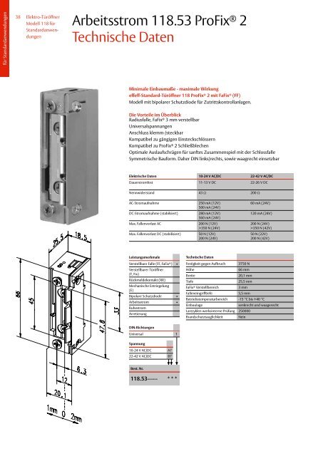 Elektro-TÃ¼rÃ¶ffner von effeff - Felgner Sicherheitstechnik GmbH & Co ...