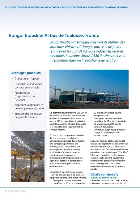 Hangar Industriel Airbus de Toulouse, France La ... - Infosteel