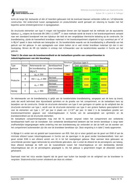 Wettelijke brandveiligheidseisen aan staalconstructies 1 ... - Infosteel