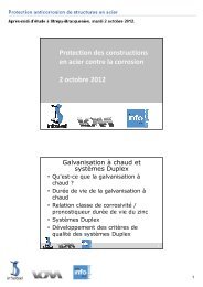 Protection anticorrosion par galvanisation Ã  chaud et ... - Infosteel