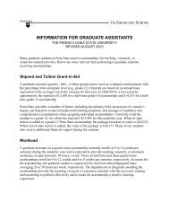 information for graduate assistants - Penn State University