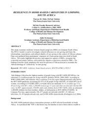 resilience in home-based caregivers in limpopo, south africa