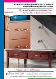 siro of austria cabinetware.pdf - Bellevue Imports